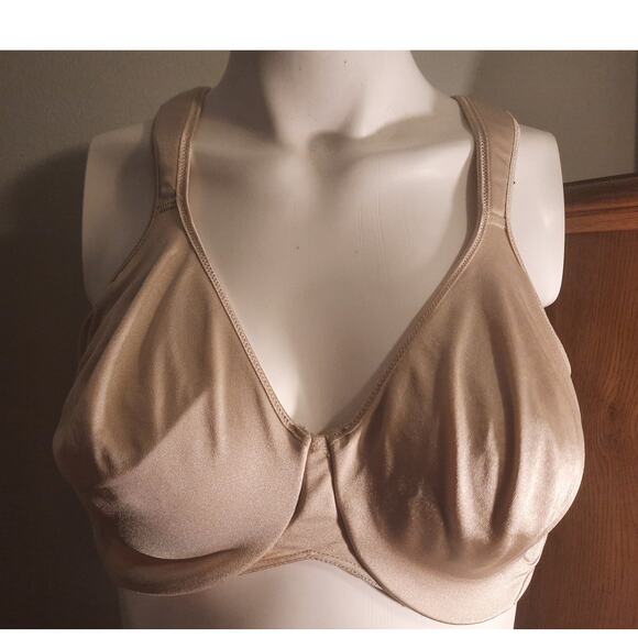 Bali Live It Up Seamless Underwire Bra 3353 Size 38DD Beige Comfort Straps - Picture 1 of 9